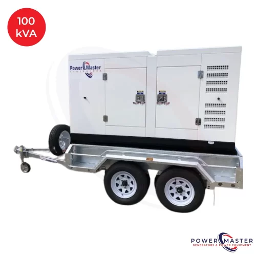 Hire a 100kVA Trailer Mounted Diesel Generator Today from Power Master Generators