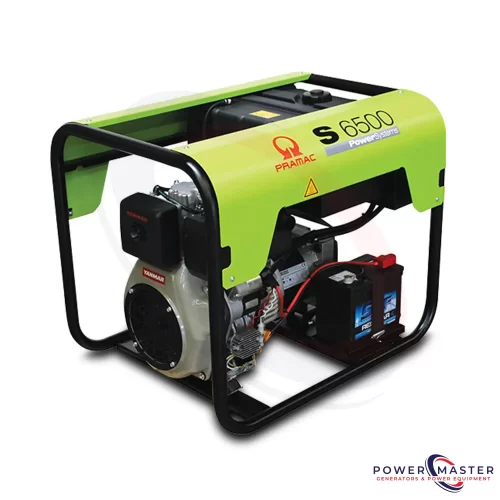 PRAMAC 5.9KVA ELECTRIC START DIESEL GENERATOR S6500 - Available at Power Master Generators 1