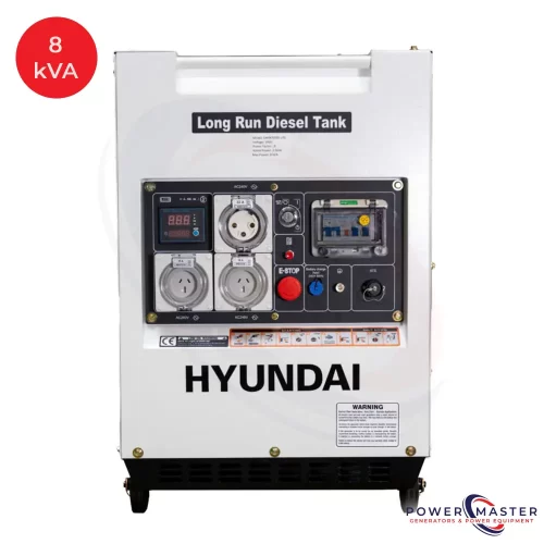 Hyundai 8kVA (DHY8700SE-LRS) Generator available at Power Master Generators Gold Coast 2