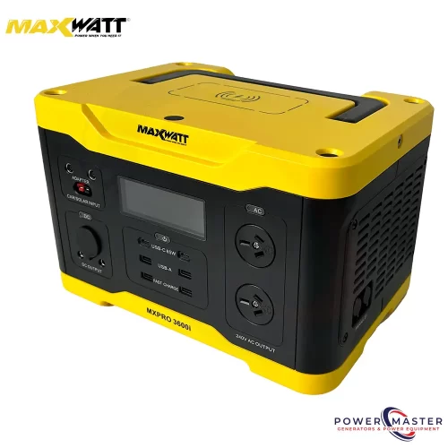 Maxwatt Portable Power Station (MXPRO3600i) available at Power Master Generators 1