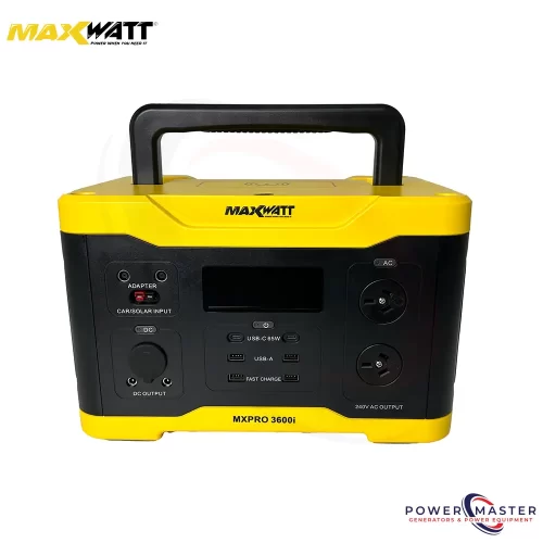 Maxwatt Portable Power Station (MXPRO3600i) available at Power Master Generators 2