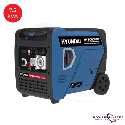 7.5kVA Hyundai (HY6000i) - Generator available at Power Master Generators 1