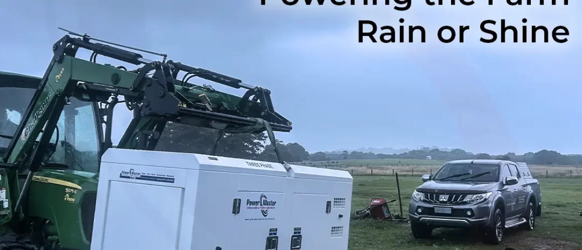 30kVA Three Phase Diesel Kubota Powered Generator Powering the Farm, Rain or Shine 1